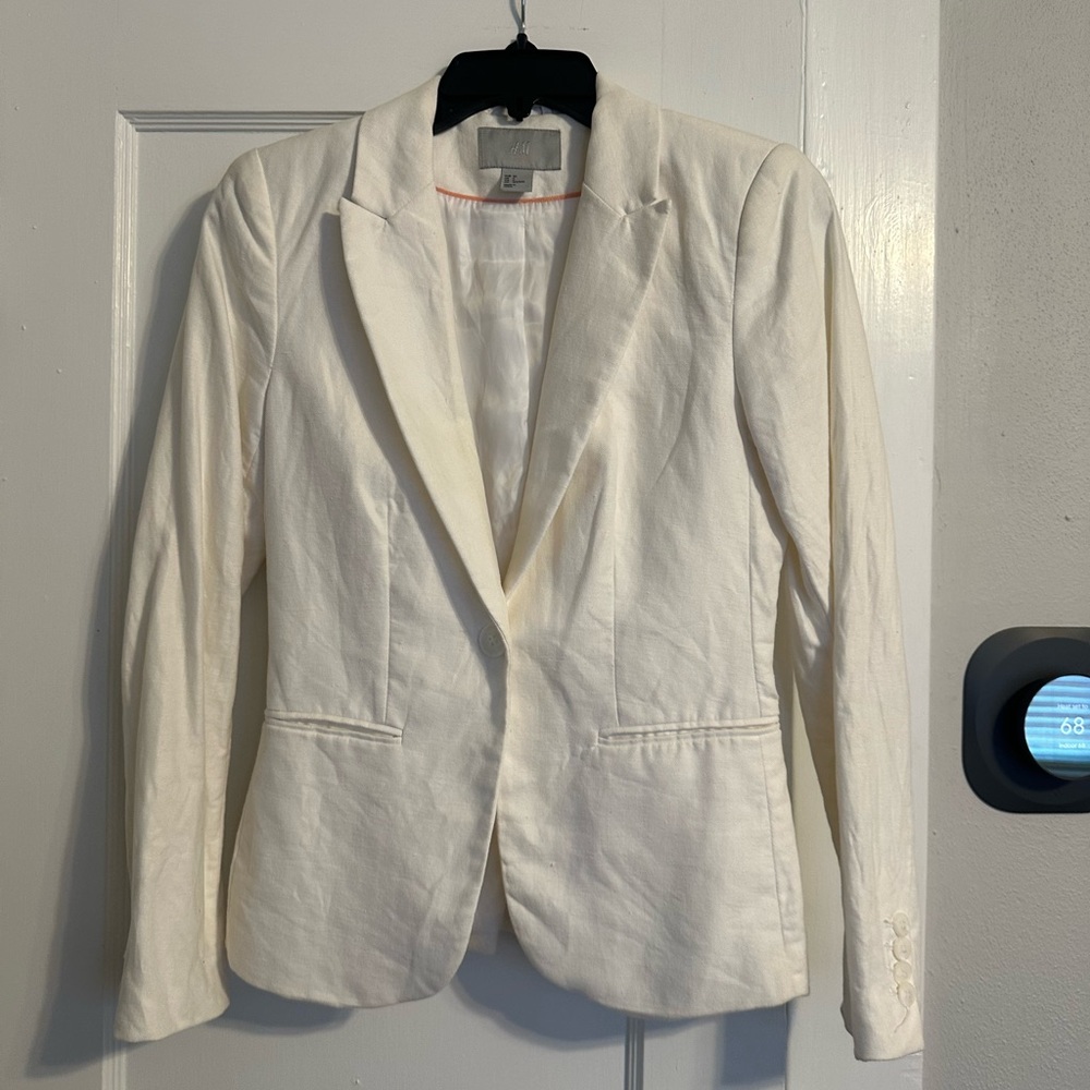 H&M white Women's Blazer